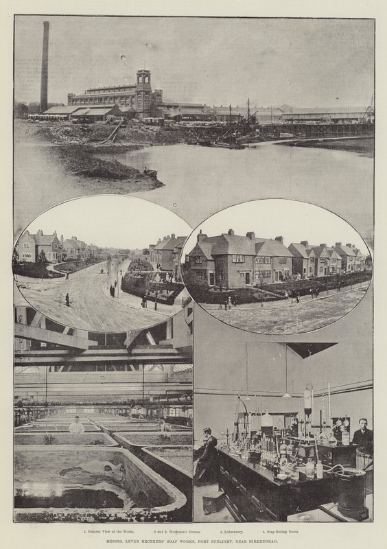 Usines de savon des frères Lever, Port Sunlight, près de Birkenhead - English Photographer
