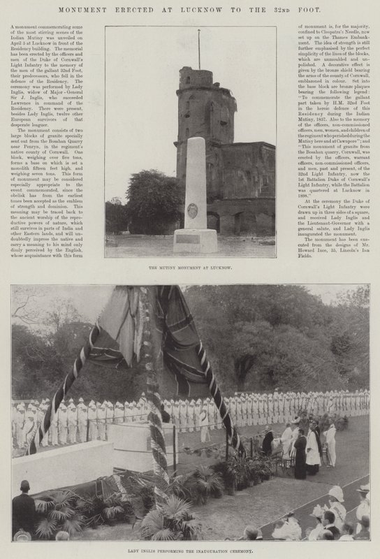 Monument érigé à Lucknow au 32e régiment de pied - English Photographer