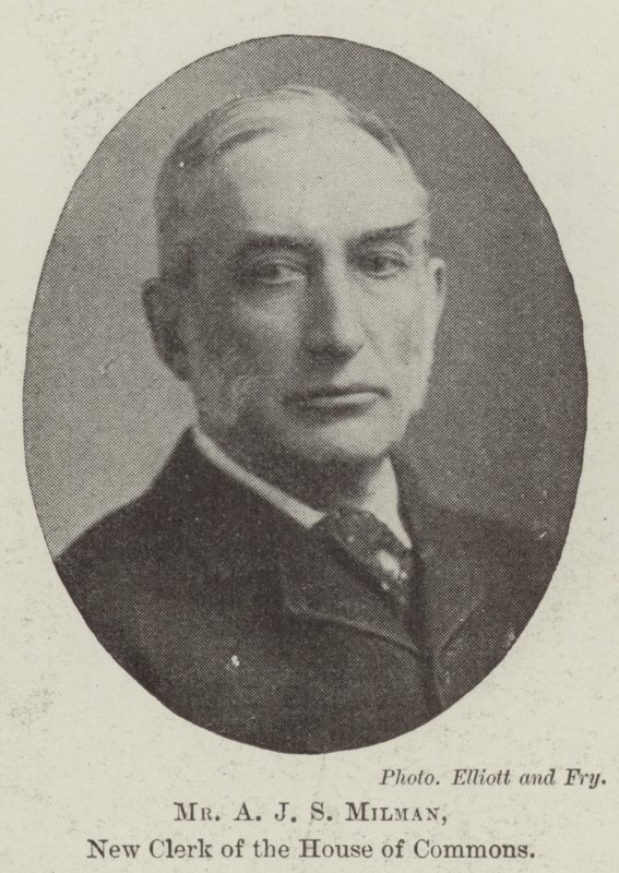 M. A J S Milman, nouveau greffier de la Chambre des communes - English Photographer