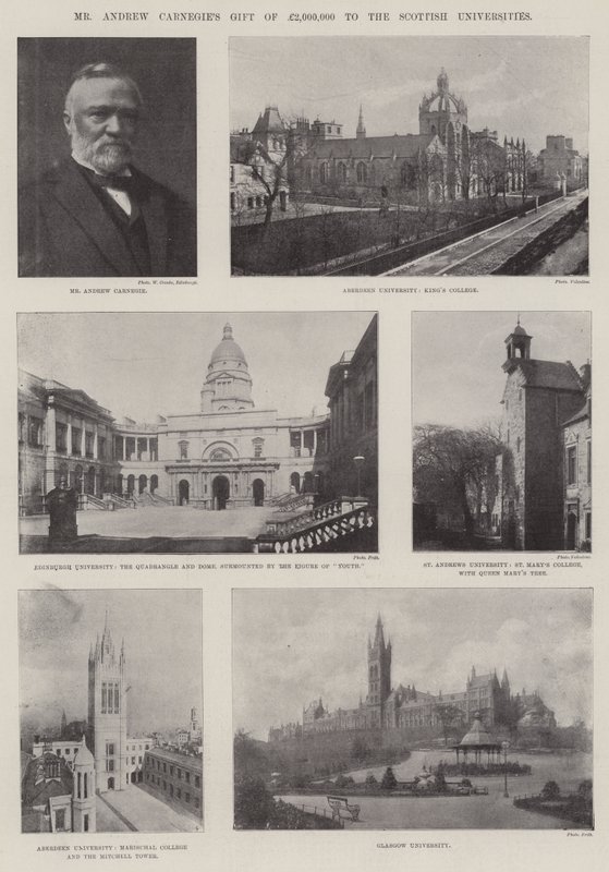 Le don de M. Andrew Carnegie de 2 000 000 £ aux universités écossaises - English Photographer