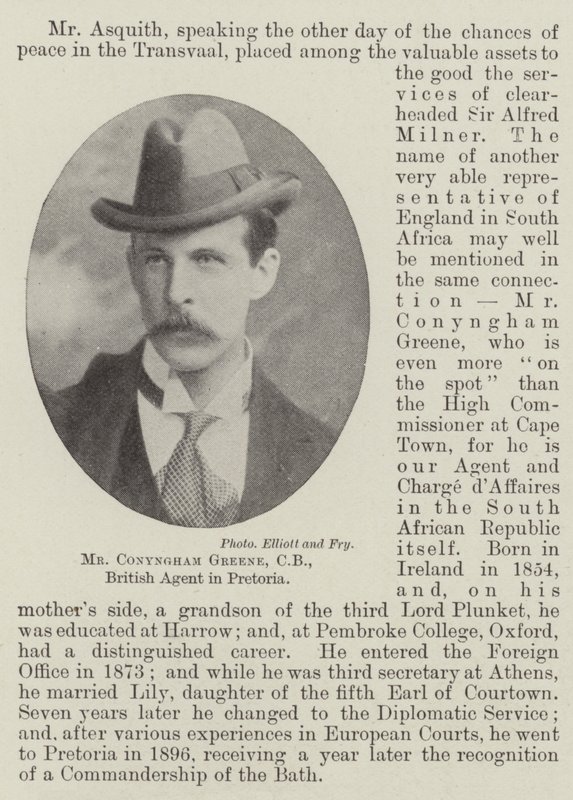 M. Conyngham Greene, CB, agent britannique à Pretoria - English Photographer
