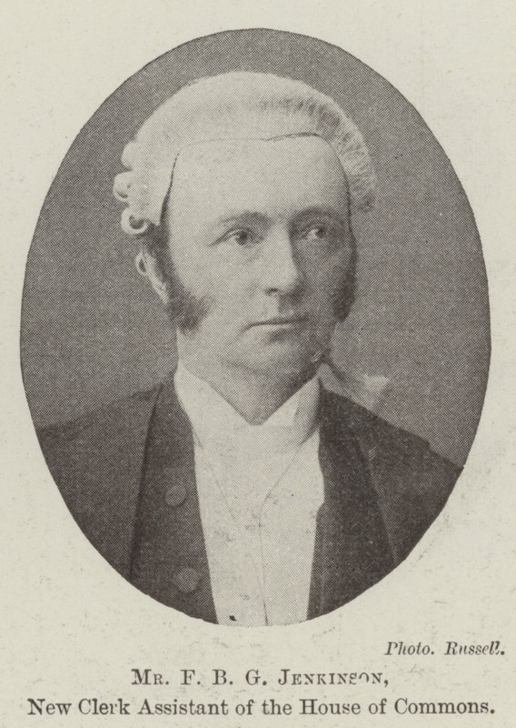 M. F B G Jenkinson, nouveau greffier adjoint de la Chambre des communes - English Photographer