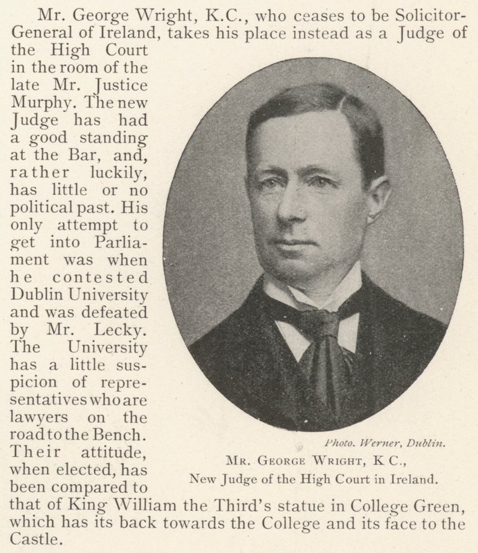 M. George Wright, KC, nouveau juge de la Haute Cour en Irlande - English Photographer