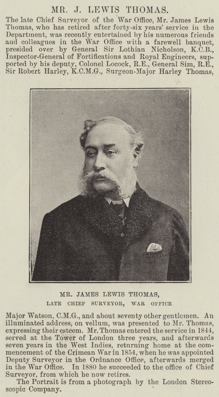 M. James Lewis Thomas, ancien chef géomètre, ministère de la Guerre - English Photographer