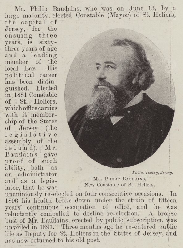 M. Philip Baudains, nouveau connétable de St Heliers - English Photographer