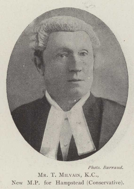 M. T Milvain, KC, nouveau député de Hampstead (Conservateur) - English Photographer