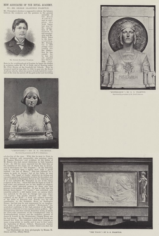 Nouveaux associés de la Royal Academy, M. George Glanfield Frampton - English Photographer