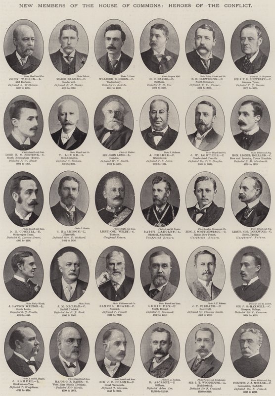 Nouveaux membres de la Chambre des communes, héros du conflit - English Photographer