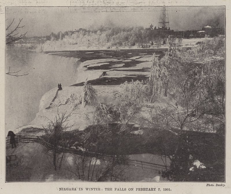 Niagara en hiver, les chutes le 7 février 1901 - English Photographer