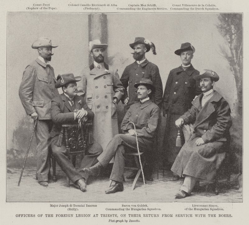 Officiers de la Légion Étrangère à Trieste, de retour du service avec les Boers - English Photographer