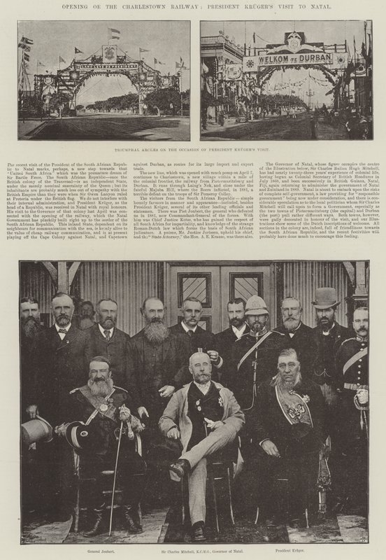 Ouverture du chemin de fer de Charlestown, visite du président Kruger au Natal - English Photographer