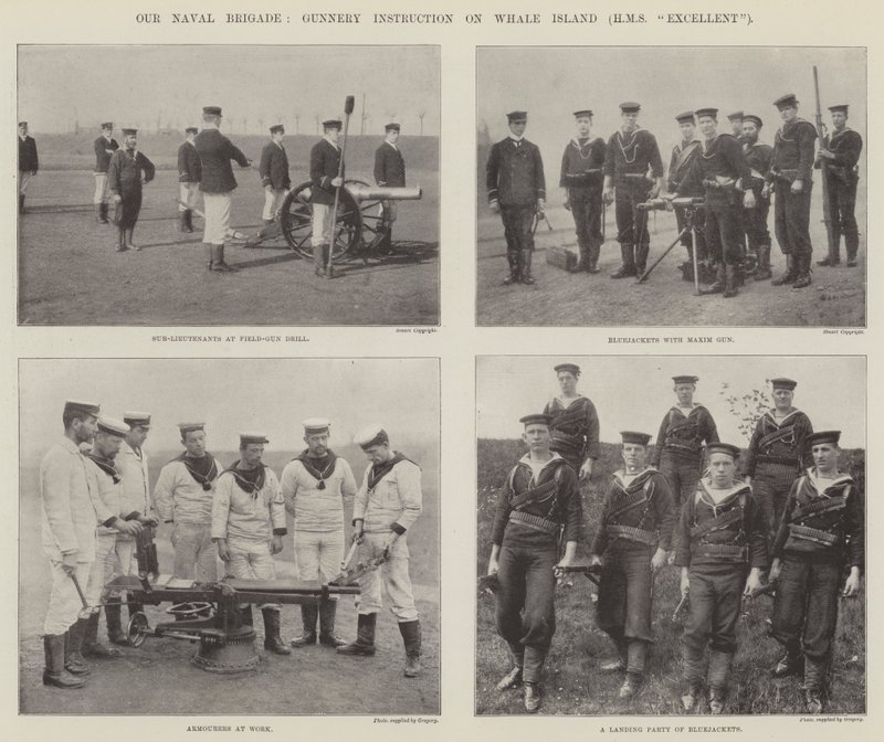 Notre brigade navale, instruction de tir sur Whale Island (HMS Excellent) - English Photographer