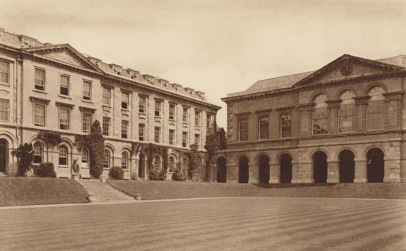 Oxford : Worcester College, la bibliothèque du XVIIIe siècle et le côté nord du quadrilatère - English Photographer