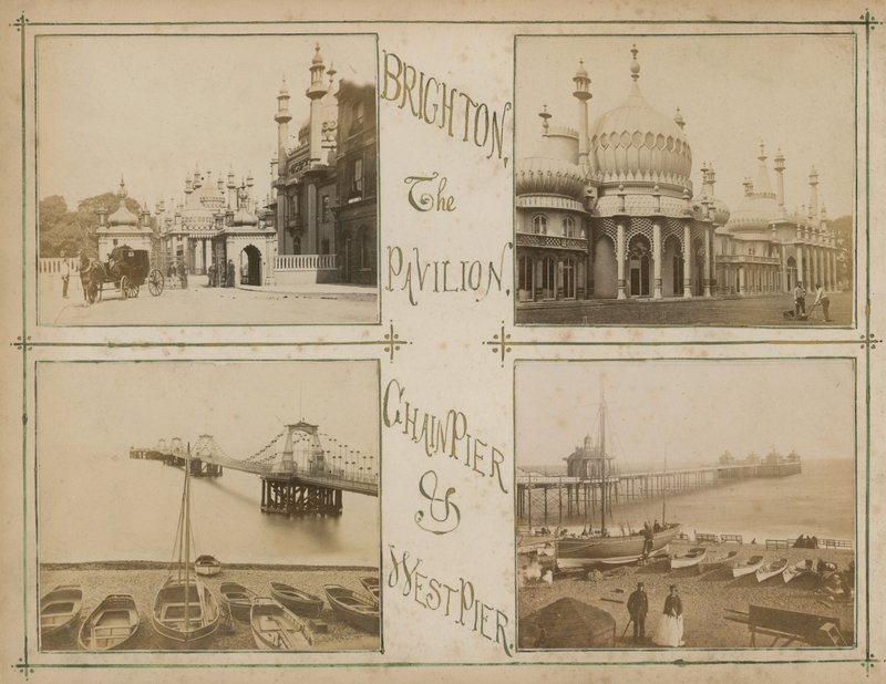 Carte postale avec des images représentant des vues de Brighton - English Photographer