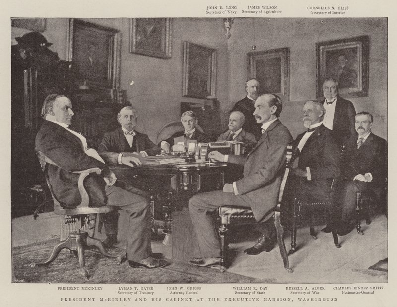 Le président McKinley et son cabinet à la résidence exécutive, Washington - English Photographer