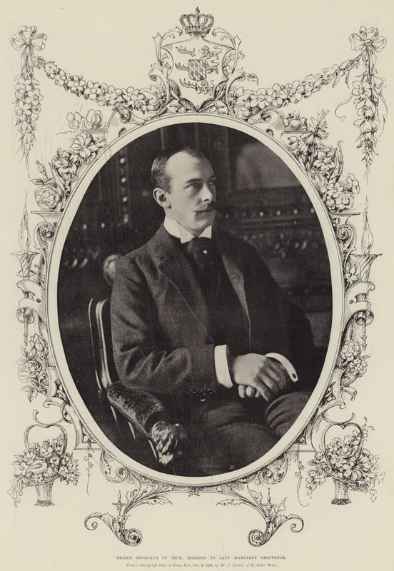 Le prince Adolphus de Teck, marié à Lady Margaret Grosvenor - English Photographer