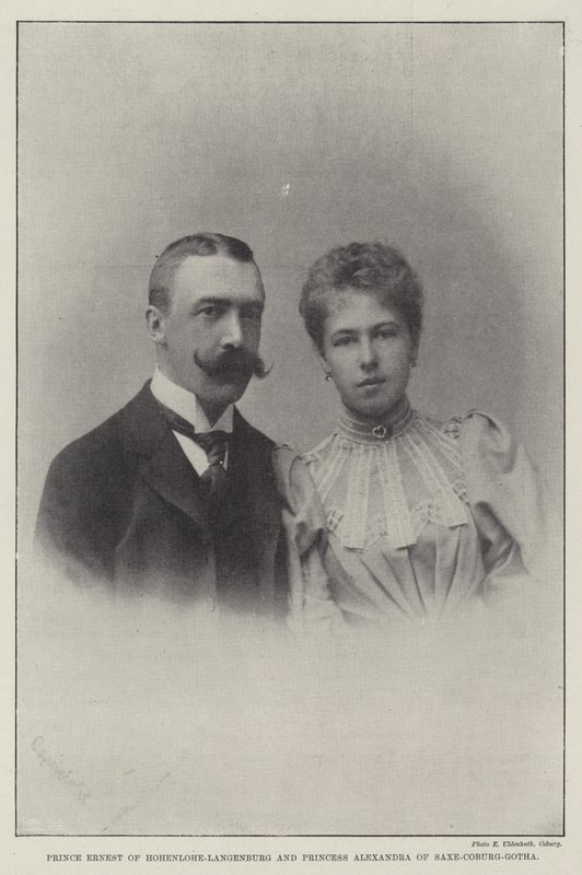 Prince Ernest de Hohenlohe-Langenburg et princesse Alexandra de Saxe-Cobourg-Gotha - English Photographer