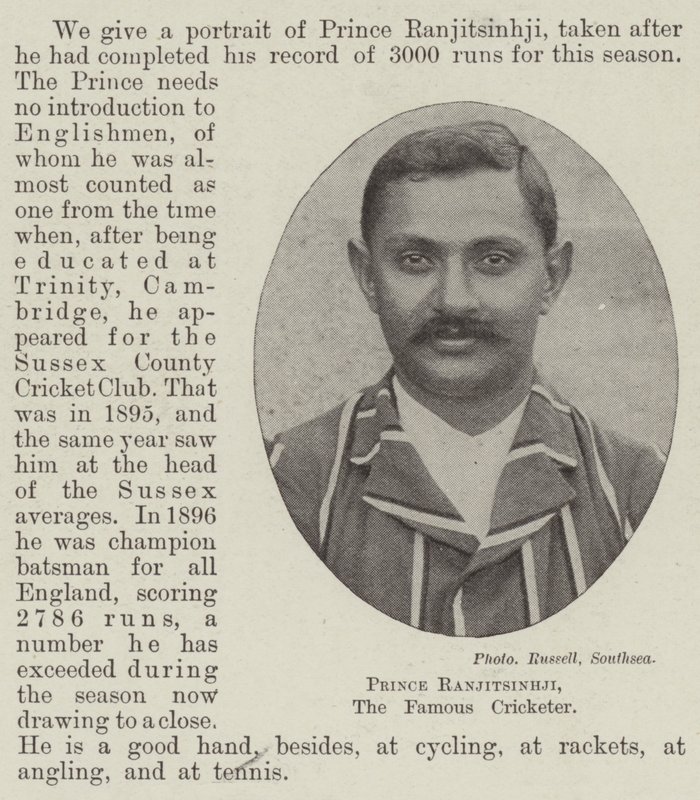 Prince Ranjitsinhji, le célèbre joueur de cricket - English Photographer