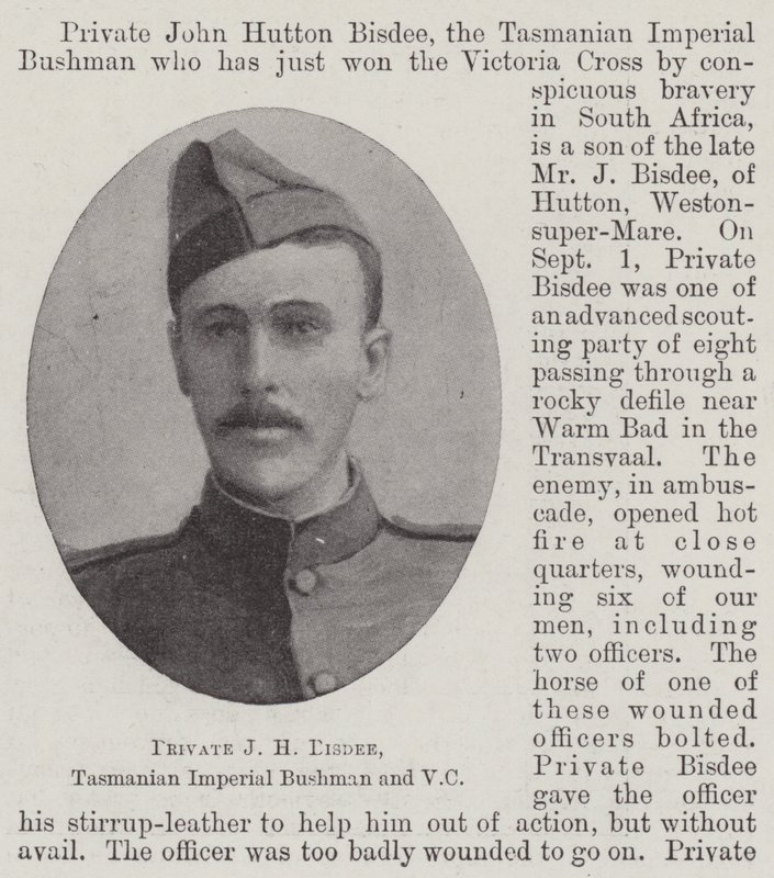 Le soldat J H Bisdee, Bushman impérial tasmanien et VC - English Photographer