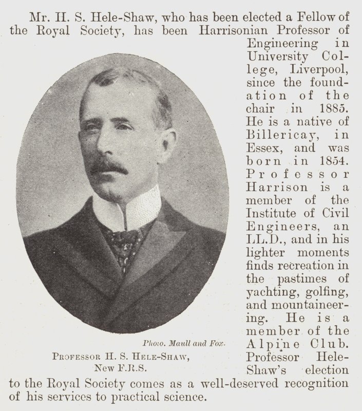 Professeur H S Hele-Shaw, nouveau FRS - English Photographer