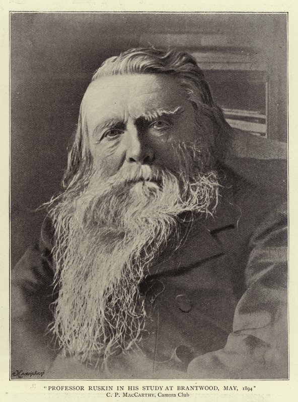Le professeur Ruskin dans son étude à Brantwood, mai 1894 - English Photographer