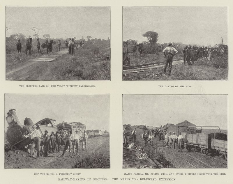 Construction ferroviaire en Rhodésie, extension Mafeking-Buluwayo - English Photographer