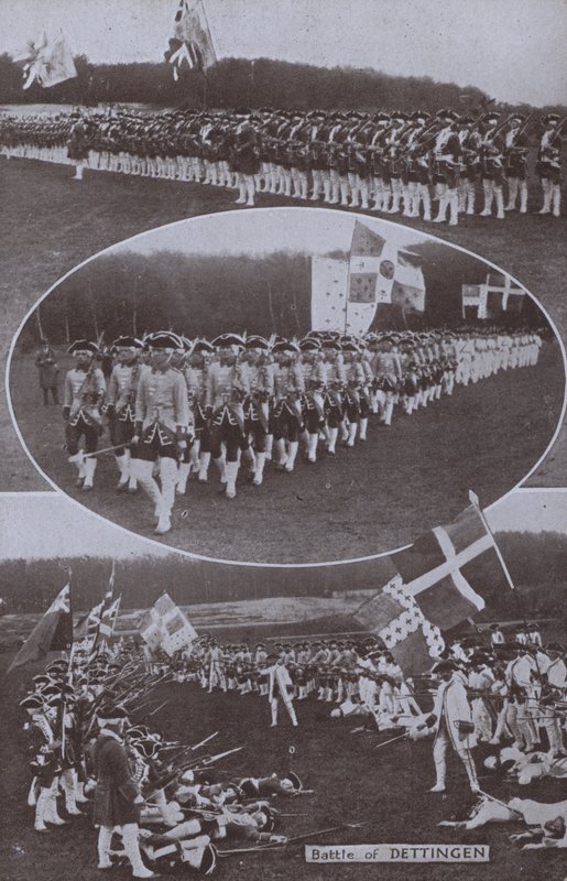 Reconstitution de la bataille de Dettingen, combattue en Bavière en 1743 pendant la guerre de succession d