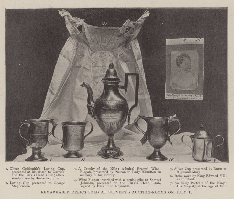 Reliques remarquables vendues aux enchères chez Stevens le 1er juillet - English Photographer