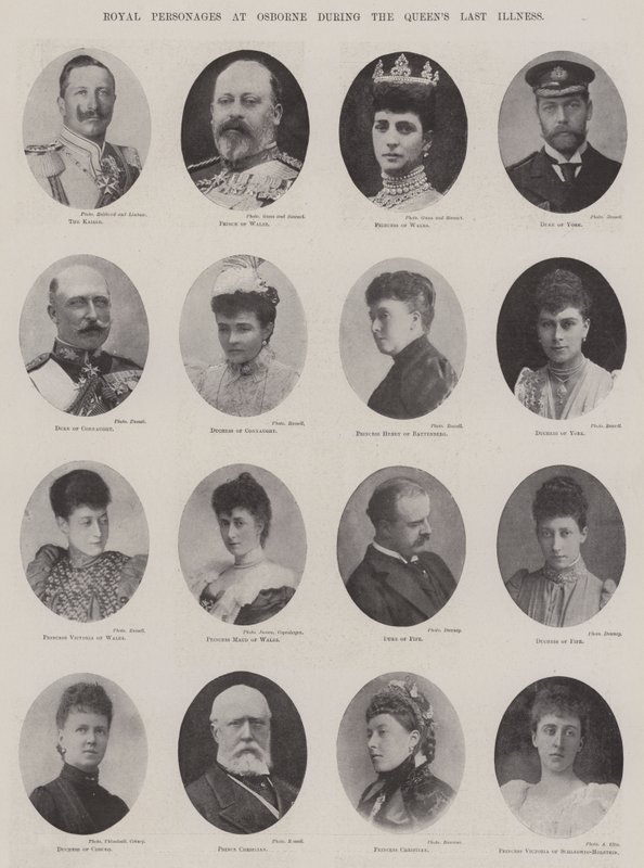 Personnages royaux à Osborne pendant la dernière maladie de la reine - English Photographer