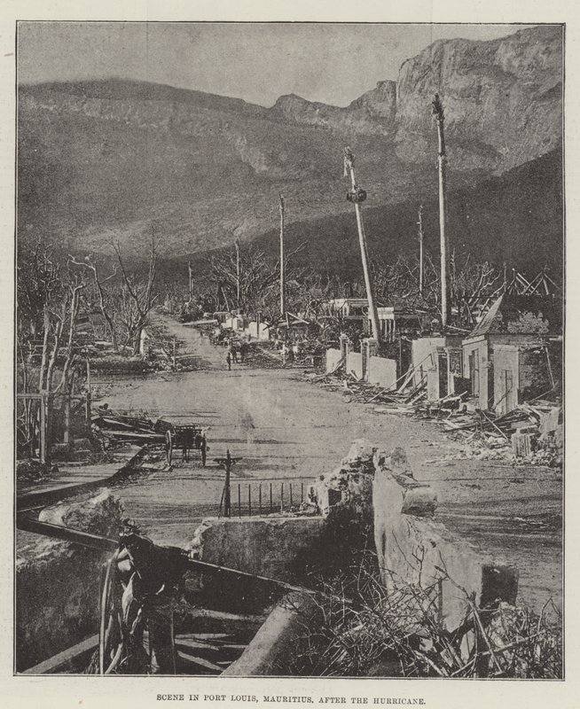 Scène à Port Louis, Maurice, après l