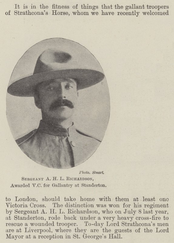 Sergent A H L Richardson, récompensé par la VC pour bravoure à Standerton - English Photographer