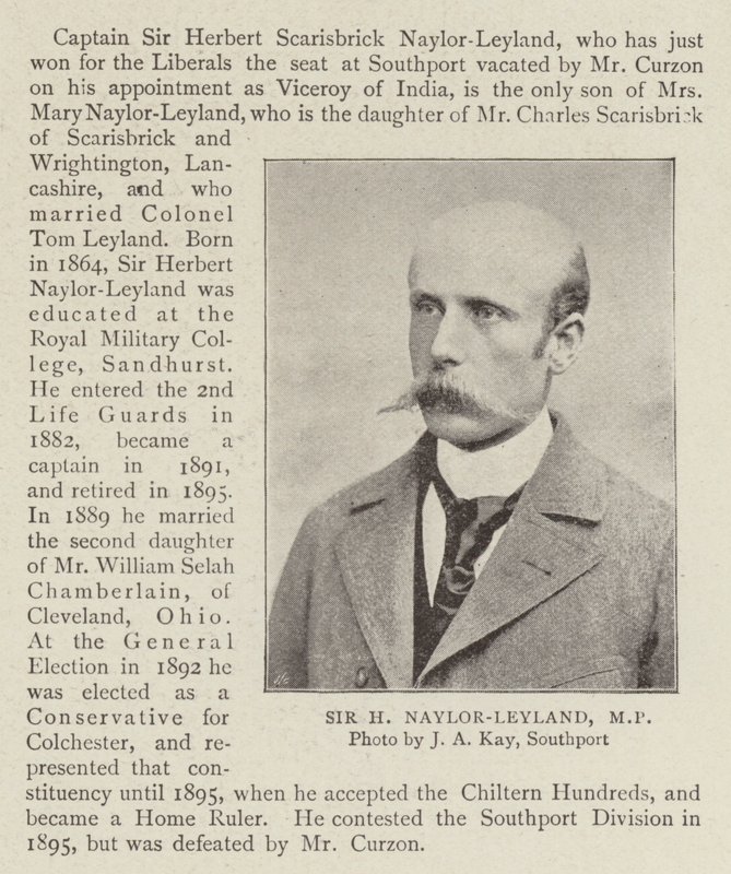 Sir H Naylor Leyland, MP - English Photographer
