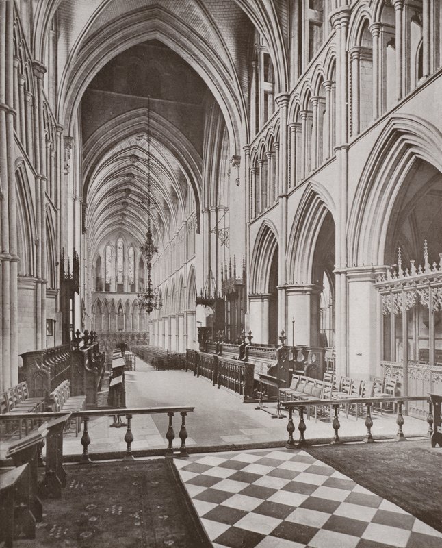 Cathédrale de Southwark, le Chœur et la Nef, vue vers l