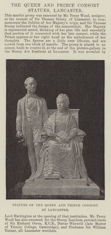 Statues de la reine et du prince consort à Lancaster - English Photographer