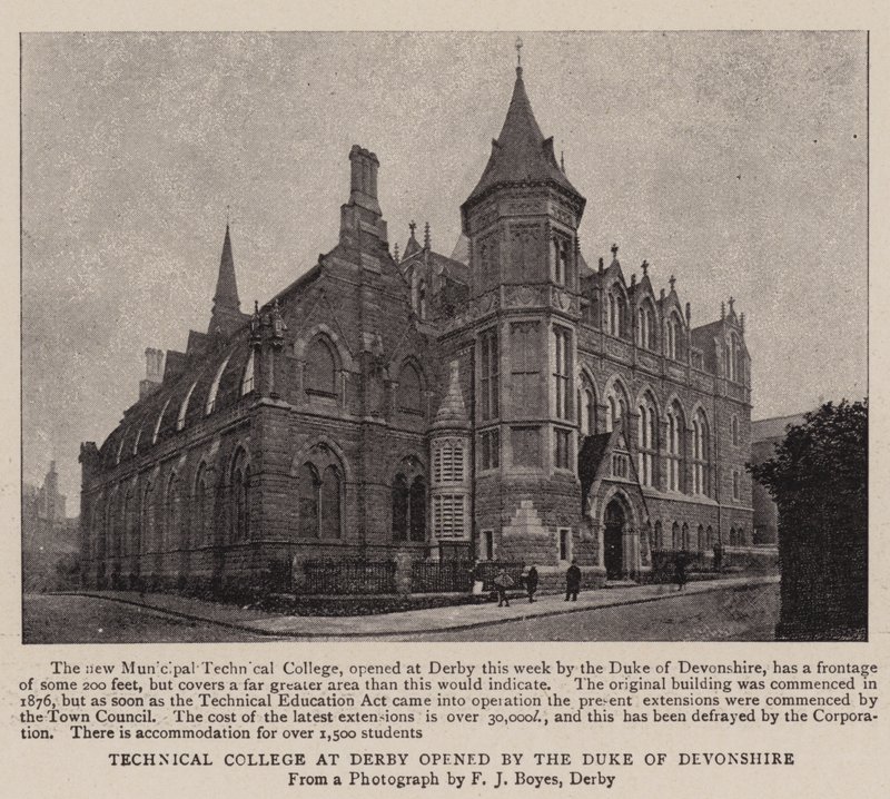 Collège technique à Derby inauguré par le duc de Devonshire - English Photographer