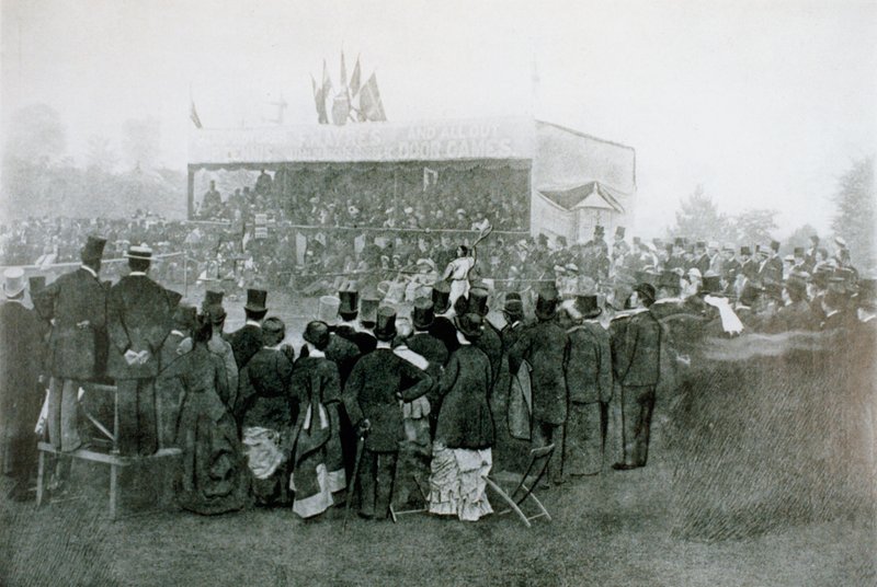 Défi en simple de tennis : J T Hartley contre H F Lawford - English Photographer