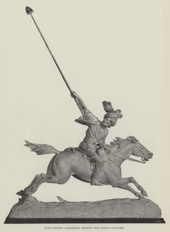 Trophée de défi de tent-pegging pour la cavalerie indienne - English Photographer