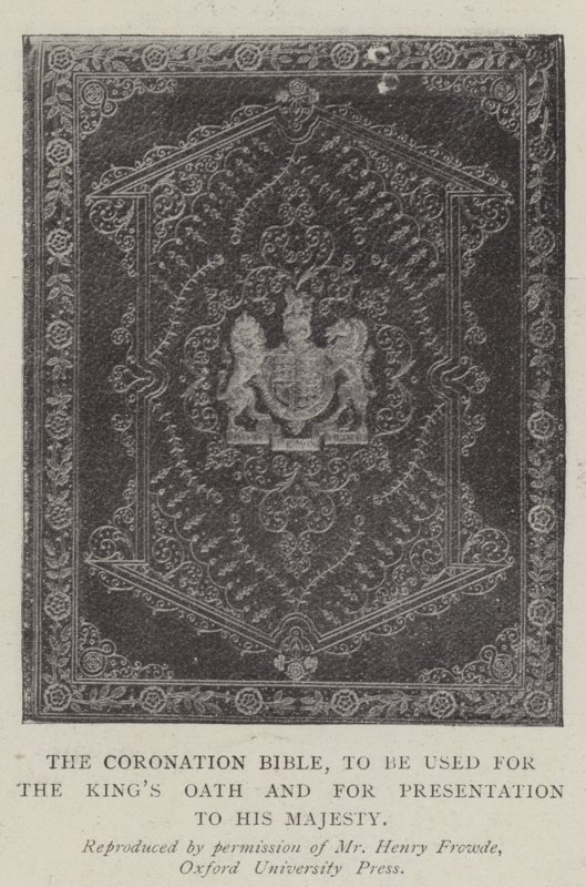 La Bible du couronnement, à utiliser pour le serment du roi et pour la présentation à Sa Majesté - English Photographer