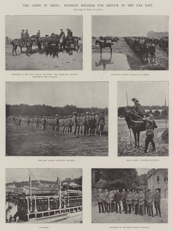 La crise en Chine, soldats prussiens pour le service en Extrême-Orient - English Photographer