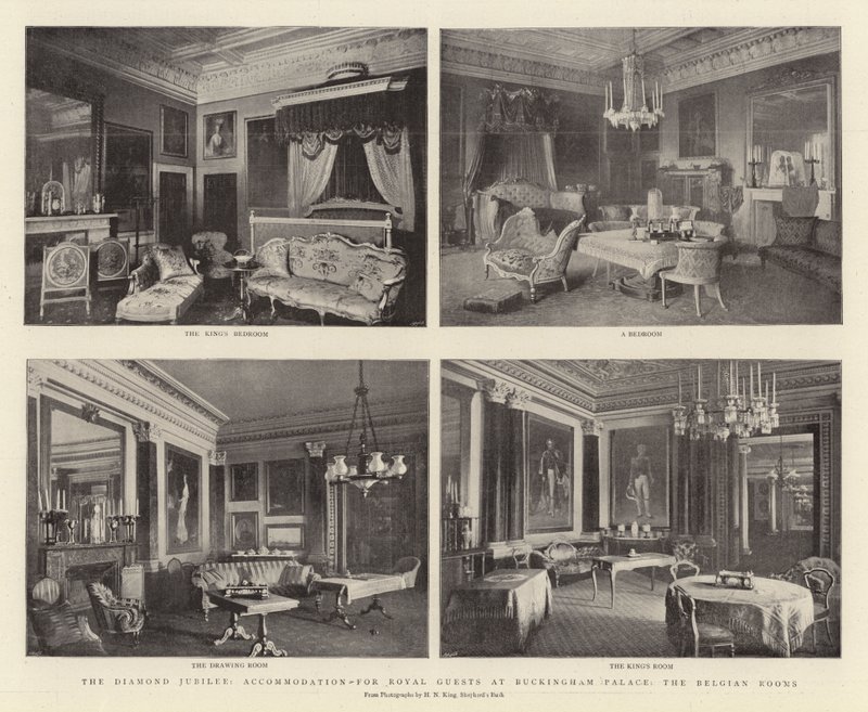 Le jubilé de diamant, hébergement pour les invités royaux au palais de Buckingham, les chambres belges - English Photographer