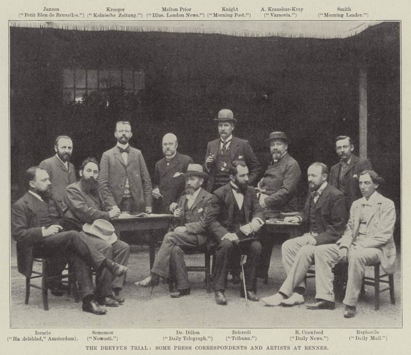 Le procès Dreyfus, quelques correspondants de presse et artistes à Rennes - English Photographer