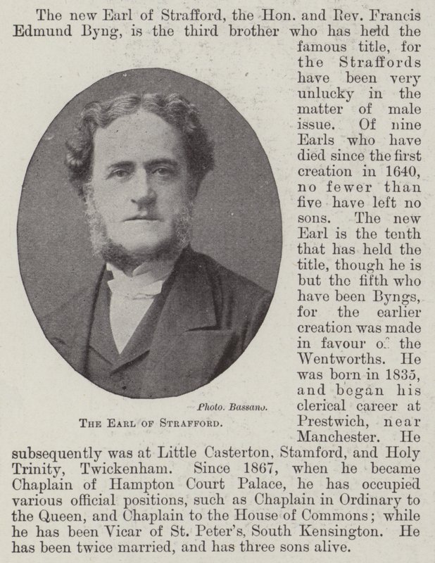 Le comte de Strafford - English Photographer