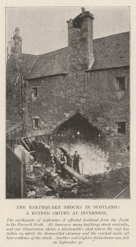 Les secousses sismiques en Écosse, une forge en ruine à Inverness - English Photographer