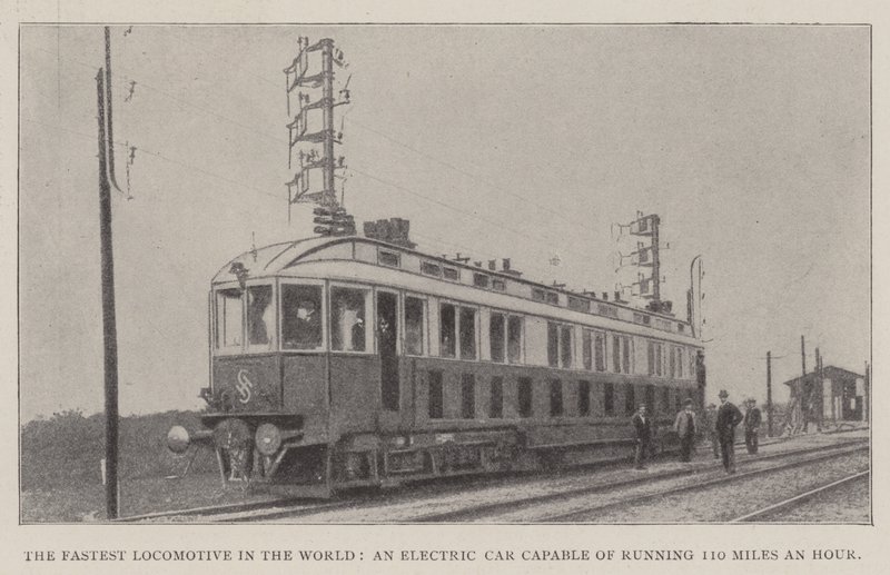 La locomotive la plus rapide au monde, une voiture électrique capable de rouler à 110 miles à l