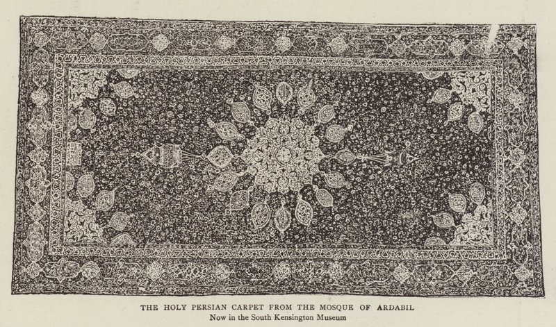 Le tapis persan sacré de la mosquée d