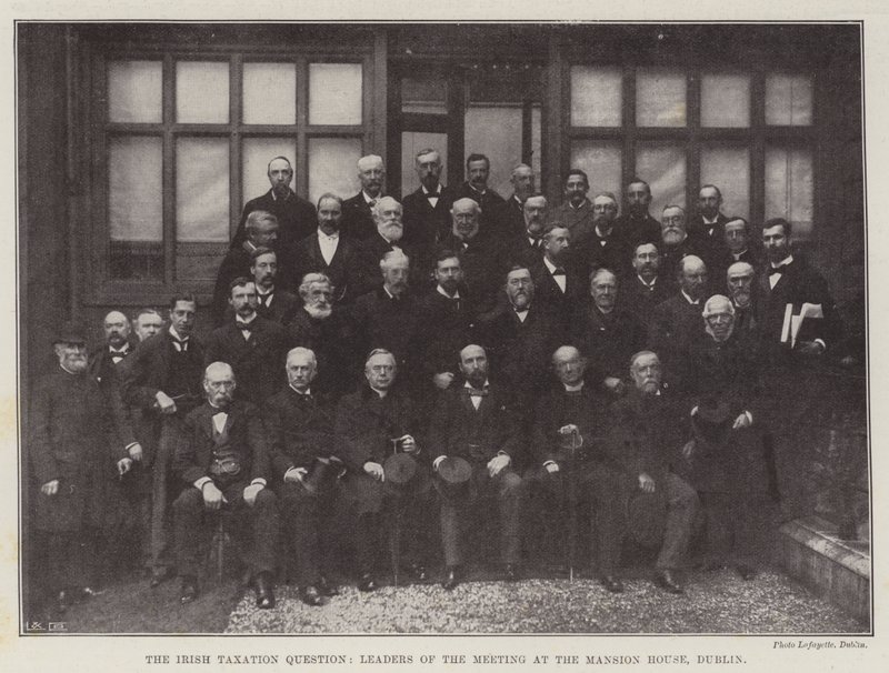 La question de la fiscalité irlandaise, dirigeants de la réunion à Mansion House, Dublin - English Photographer