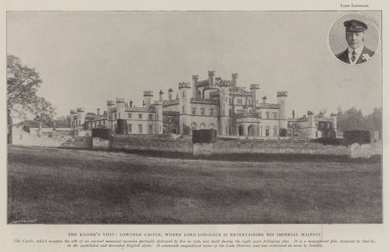 La visite du Kaiser, château de Lowther, où Lord Lonsdale reçoit Sa Majesté impériale - English Photographer