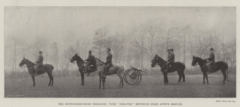 Les Yeomanry du Montgomeryshire, avec Pom-Pom, de retour du service actif - English Photographer