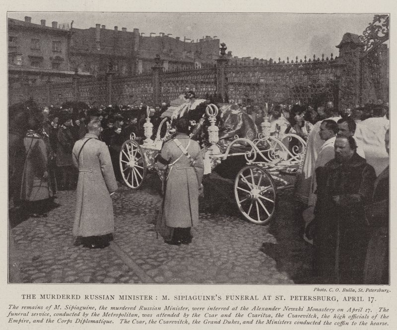 Les funérailles du ministre russe assassiné, M. Sipiaguine, à Saint-Pétersbourg, 17 avril - English Photographer