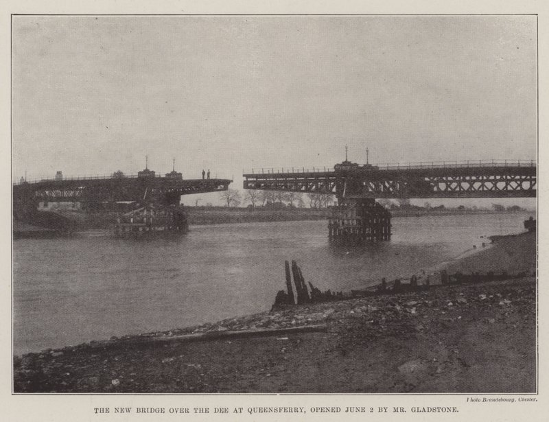 Le nouveau pont sur la Dee à Queensferry, ouvert le 2 juin par M. Gladstone - English Photographer